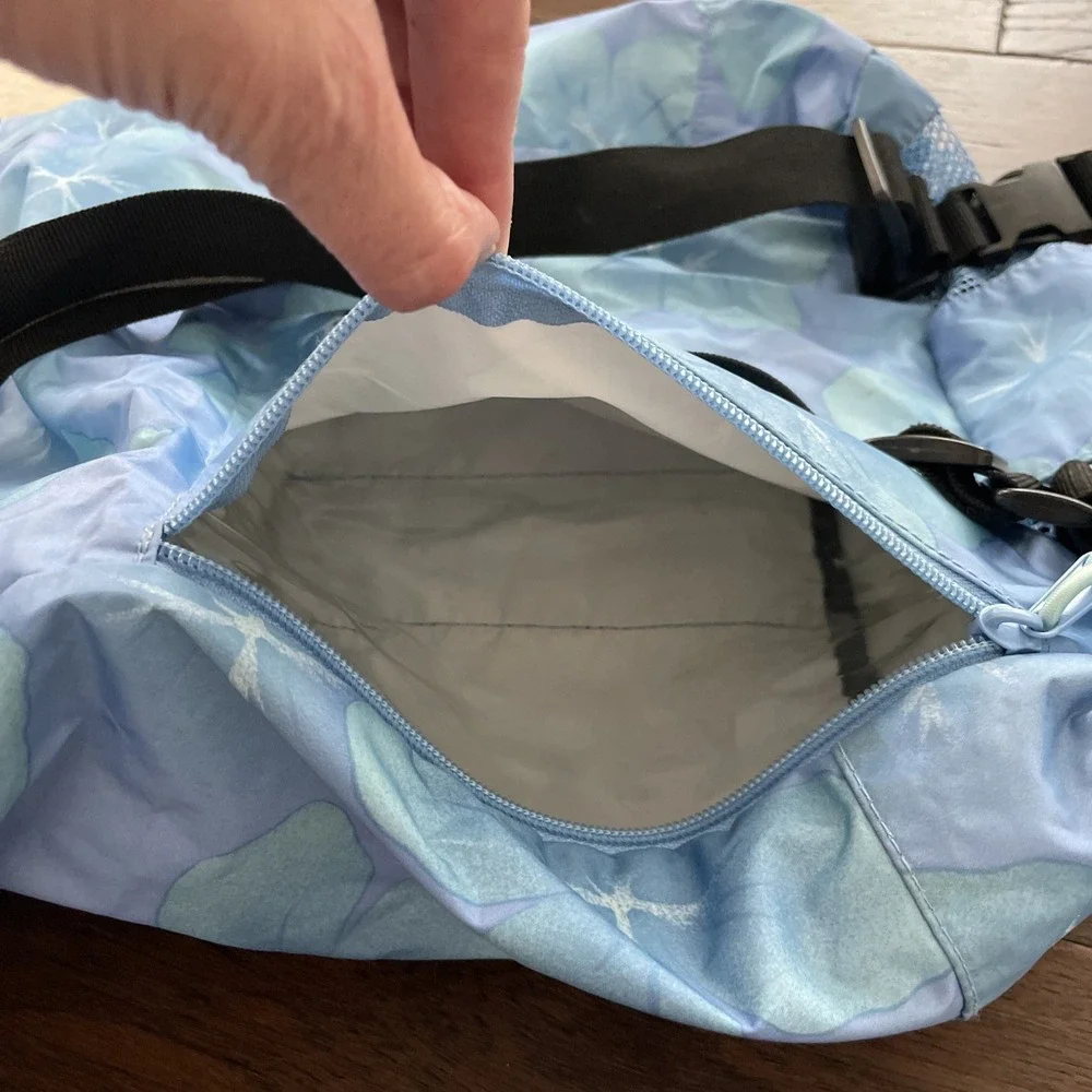 GAP Y2K Beach Surf Mesh Bottom Backpack Wet Bag Blue‎ Floral